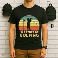 I’d Rather Be Golfing Golf Quotes Sayings T-Shirt thumb 6