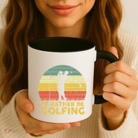 I’d Rather Be Golfing Golf Quotes Sayings Coffee Mug thumb 3