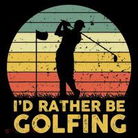 I’d Rather Be Golfing Golf Quotes Sayings Mousepad thumb 1