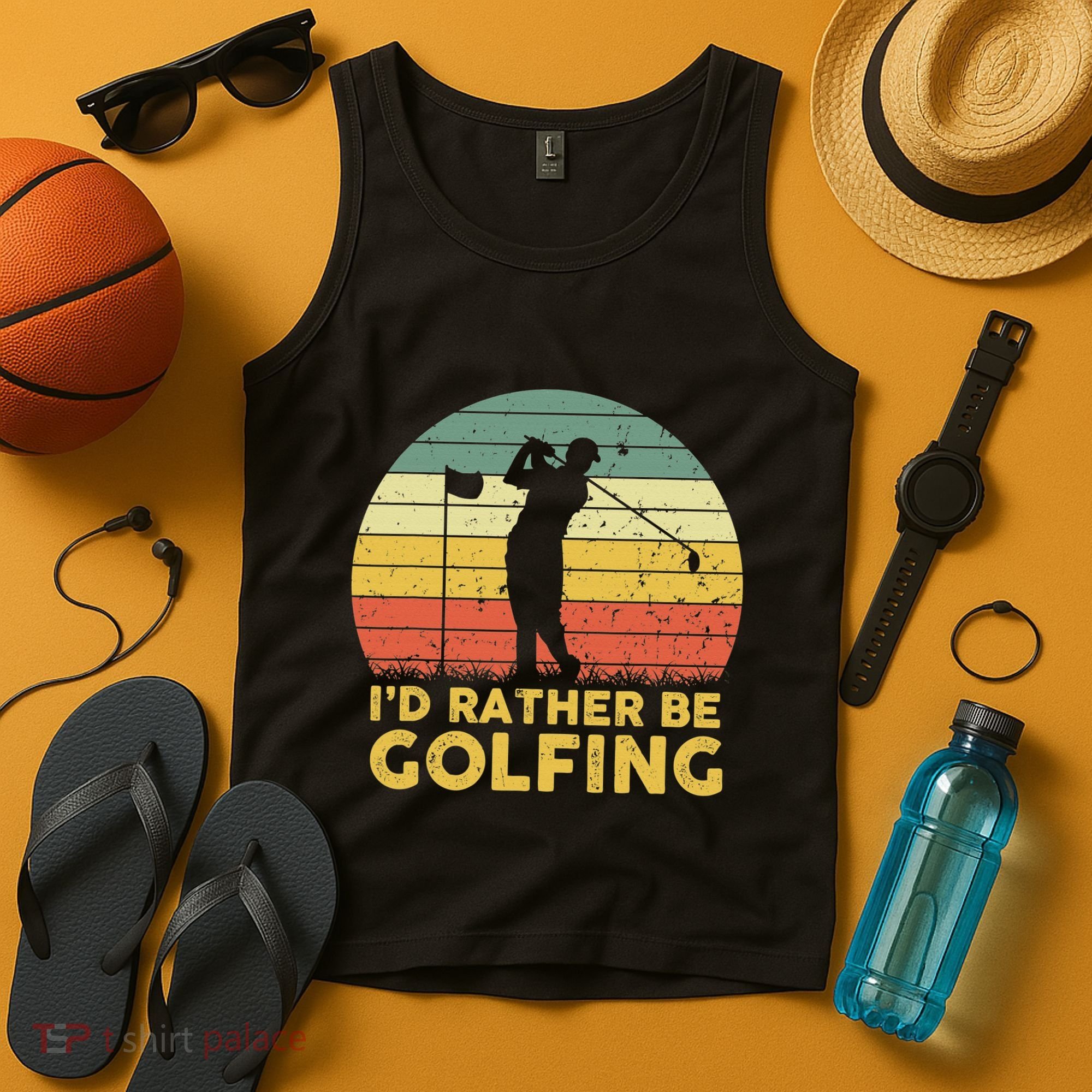 I’d Rather Be Golfing Golf Quotes Sayings Tank Top