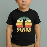 I’d Rather Be Golfing Golf Quotes Sayings Toddler T-Shirt thumb 2