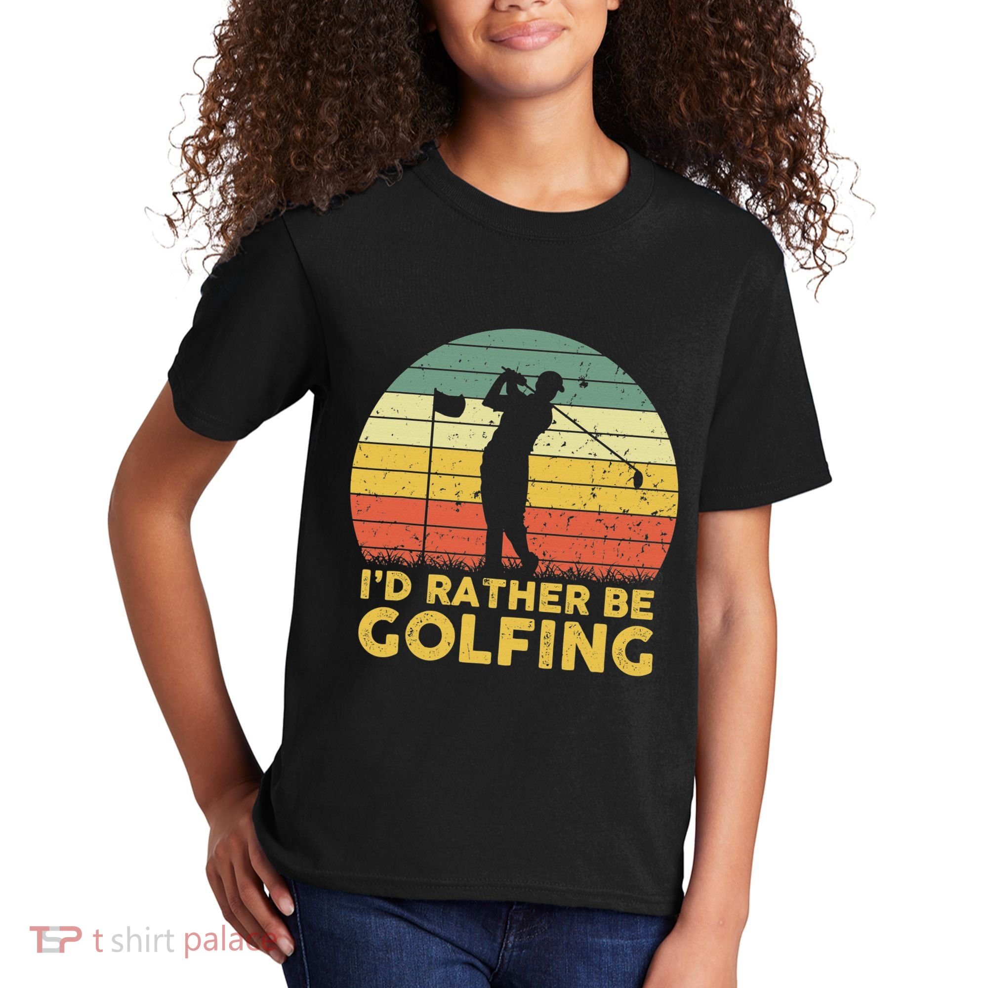 I’d Rather Be Golfing Golf Quotes Sayings Kids T-Shirt