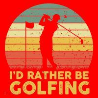 I’d Rather Be Golfing Golf Quotes Sayings Santa Hat thumb 1