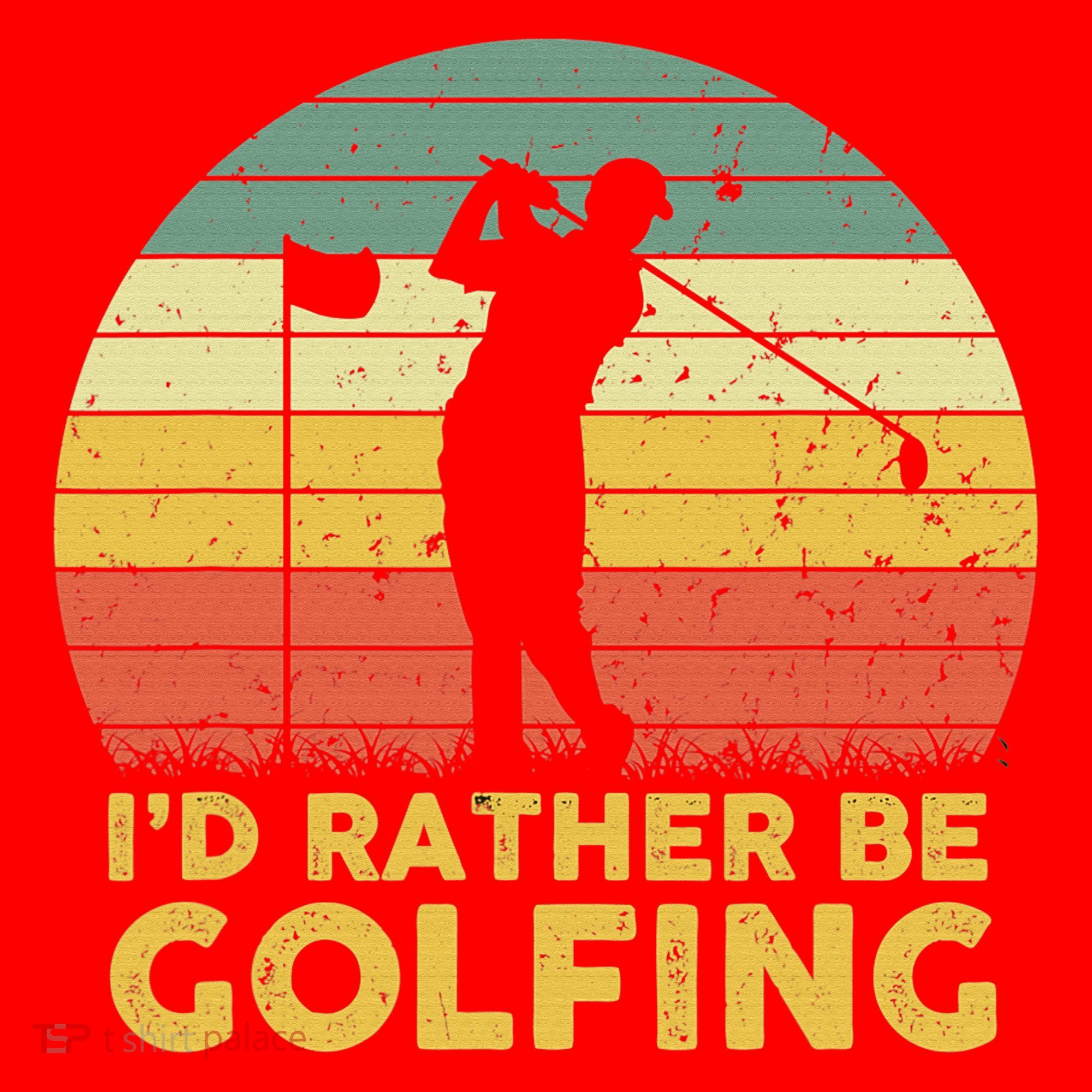 I’d Rather Be Golfing Golf Quotes Sayings Santa Hat