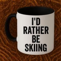 I’d Rather Be Skiing Ski Bum Gift Coffee Mug thumb 2