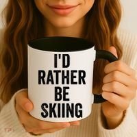 I’d Rather Be Skiing Ski Bum Gift Coffee Mug thumb 3