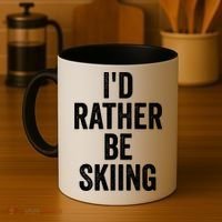 I’d Rather Be Skiing Ski Bum Gift Coffee Mug thumb 4