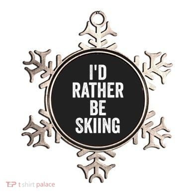I’d Rather Be Skiing Ski Bum Gift Ornament