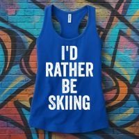 I’d Rather Be Skiing Ski Bum Gift Women's Tank Top thumb 3