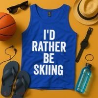 I’d Rather Be Skiing Ski Bum Gift Tank Top thumb 4