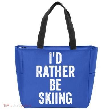 I’d Rather Be Skiing Ski Bum Gift Tote Bag