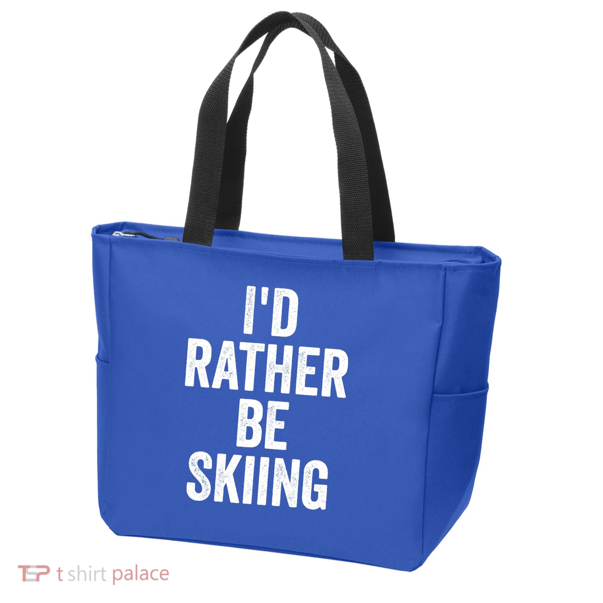 I’d Rather Be Skiing Ski Bum Gift Tote Bag