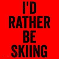 I’d Rather Be Skiing Ski Bum Gift Santa Hat thumb 1
