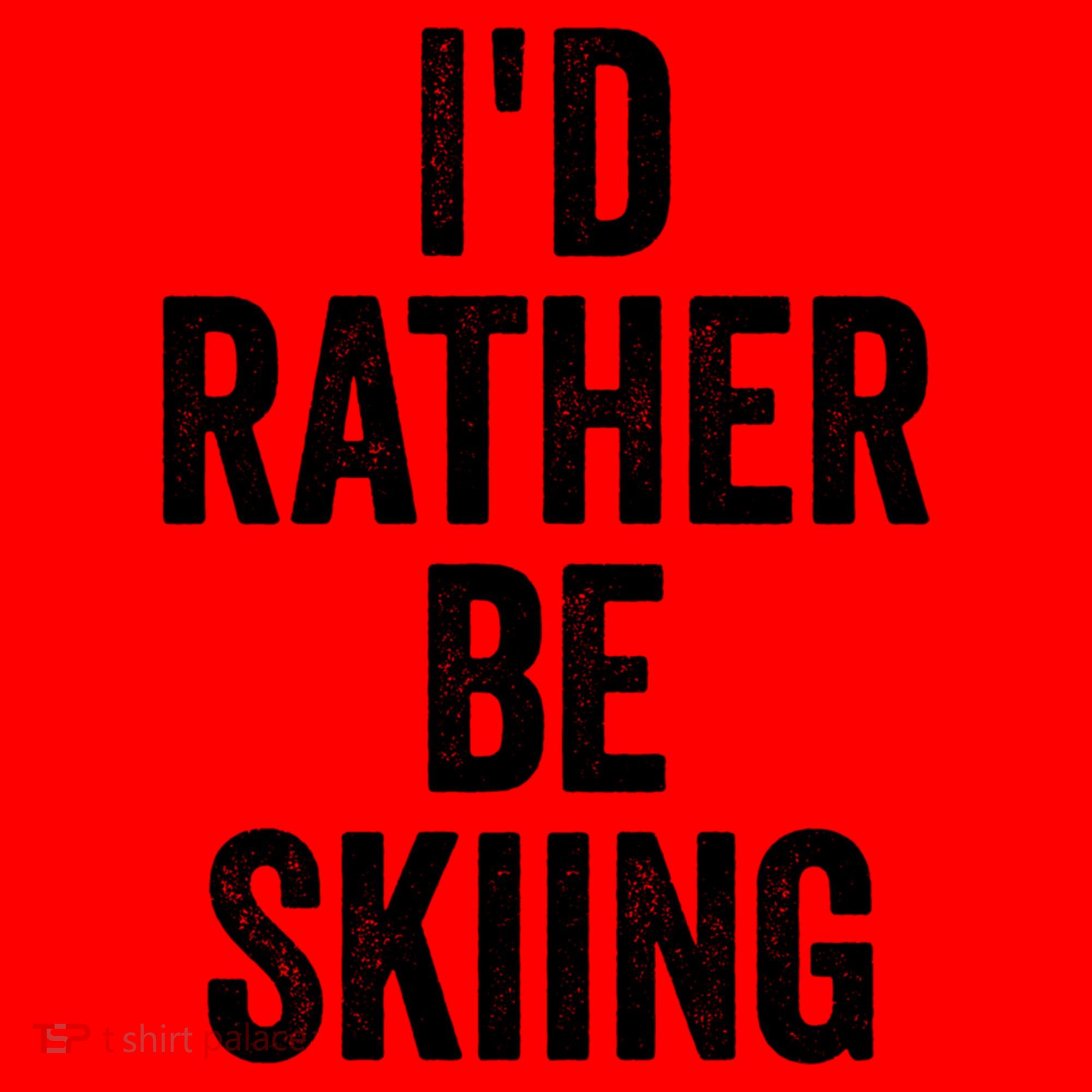 I’d Rather Be Skiing Ski Bum Gift Santa Hat