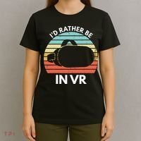 ID Rather Be In Vr Funny Virtual Reality Gamer T-Shirt thumb 4