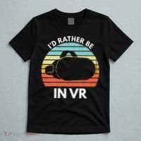 ID Rather Be In Vr Funny Virtual Reality Gamer T-Shirt thumb 5