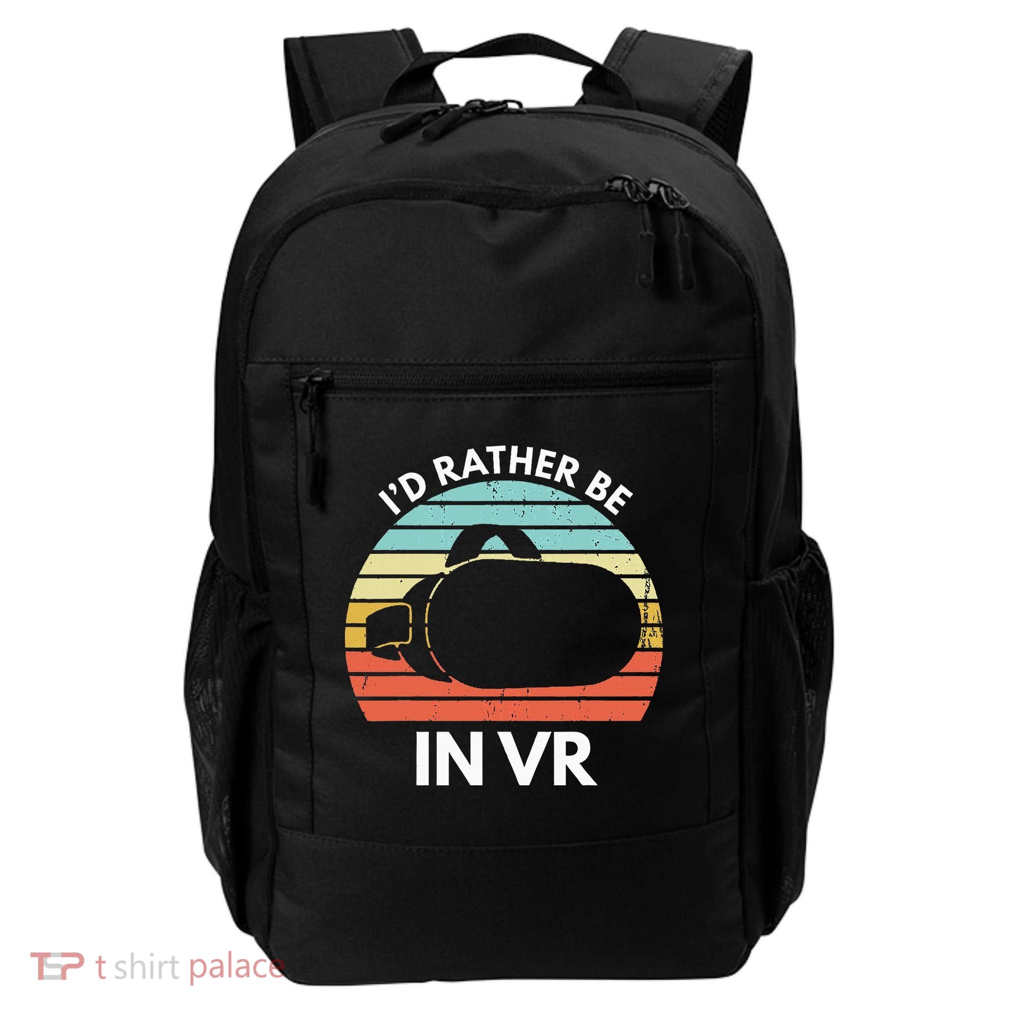 ID Rather Be In Vr Funny Virtual Reality Gamer Backpack