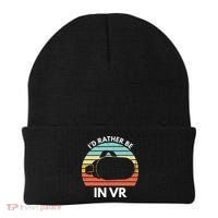 ID Rather Be In Vr Funny Virtual Reality Gamer Beanie thumb 0