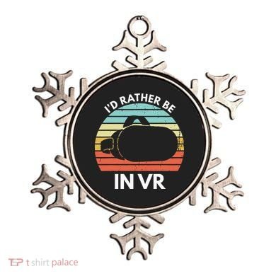 ID Rather Be In Vr Funny Virtual Reality Gamer Ornament