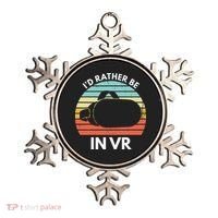 ID Rather Be In Vr Funny Virtual Reality Gamer Ornament thumb 0