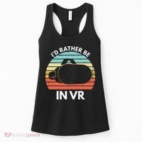 ID Rather Be In Vr Funny Virtual Reality Gamer Women's Tank Top thumb 0