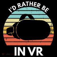 ID Rather Be In Vr Funny Virtual Reality Gamer Women's T-Shirt thumb 6