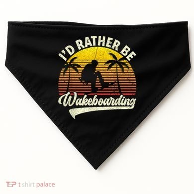 I’d Rather Be Wakeboarding USA-Made Doggie Bandana