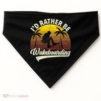 I’d Rather Be Wakeboarding USA-Made Doggie Bandana thumb 0