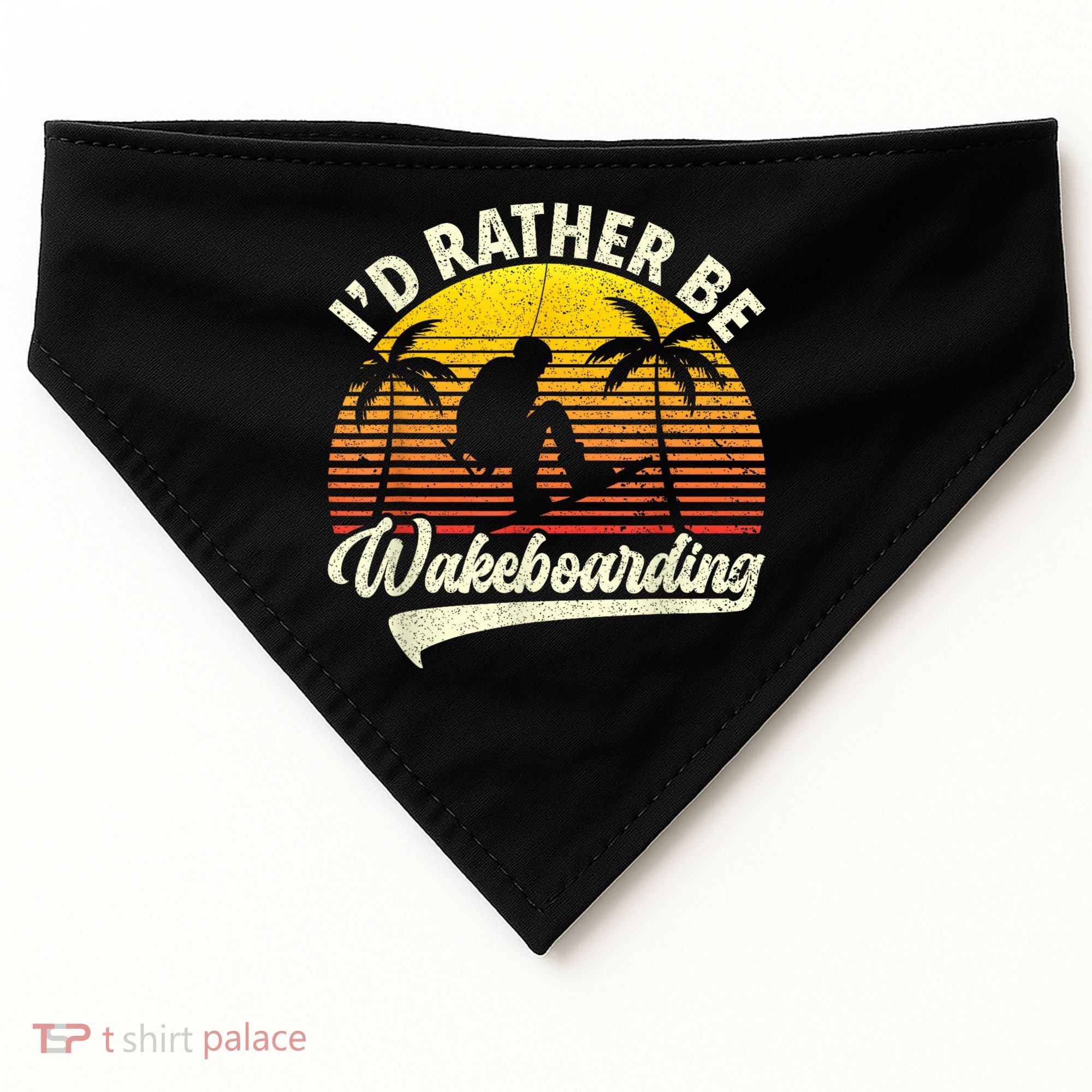 I’d Rather Be Wakeboarding USA-Made Doggie Bandana