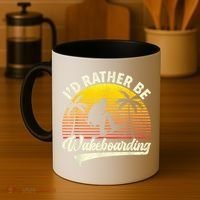 I’d Rather Be Wakeboarding Coffee Mug thumb 4