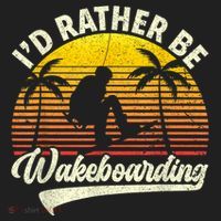 I’d Rather Be Wakeboarding Hat thumb 2