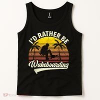 I’d Rather Be Wakeboarding Tank Top thumb 2