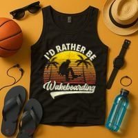 I’d Rather Be Wakeboarding Tank Top thumb 4