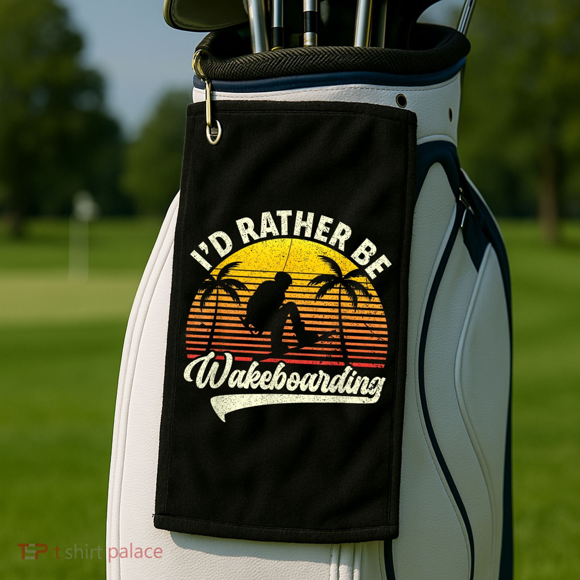 I’d Rather Be Wakeboarding Golf Towel
