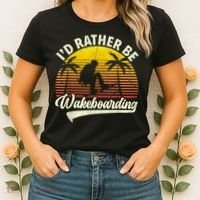 I’d Rather Be Wakeboarding Women's T-Shirt thumb 2