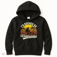 I’d Rather Be Wakeboarding Kids Hoodie thumb 0