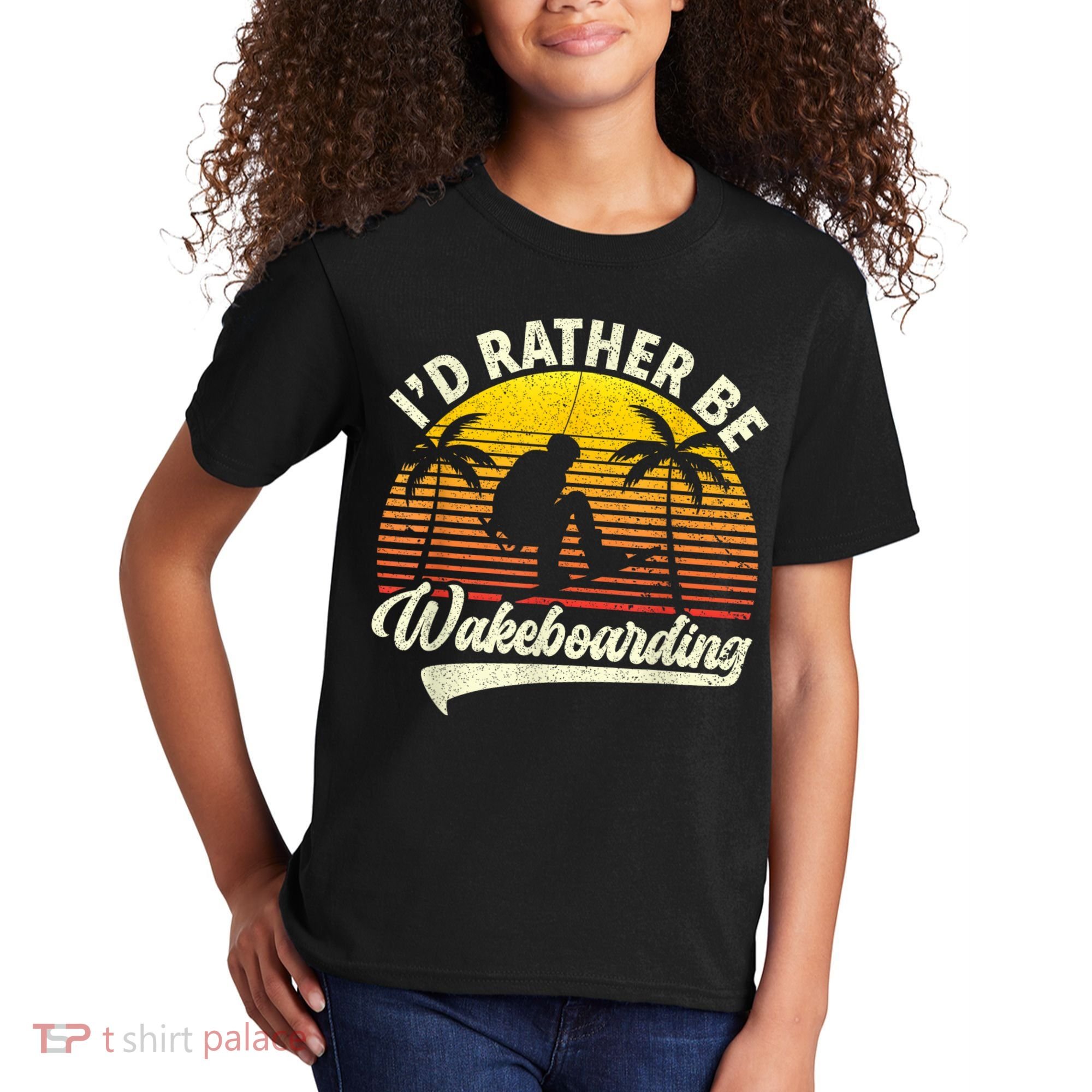 I’d Rather Be Wakeboarding Kids T-Shirt