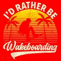 I’d Rather Be Wakeboarding Santa Hat thumb 1