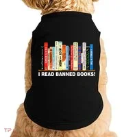 I Read Banned Books Doggie Tank thumb 0