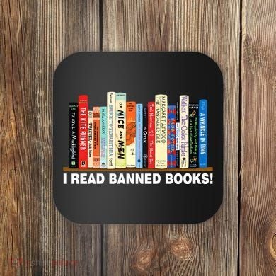 I Read Banned Books Coaster