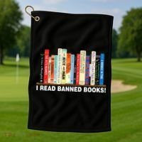I Read Banned Books Golf Towel thumb 1