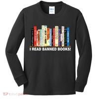 I Read Banned Books Kids Long Sleeve Shirt thumb 0