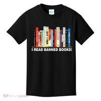 I Read Banned Books Kids T-Shirt thumb 0
