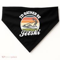 Id Rather Be Jetski Jet Skiing Fan Funny Jetski Cute Gift USA-Made Doggie Bandana thumb 0