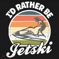 Id Rather Be Jetski Jet Skiing Fan Funny Jetski Cute Gift Bucket Hat thumb 4