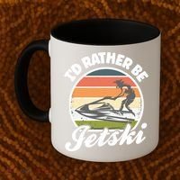 Id Rather Be Jetski Jet Skiing Fan Funny Jetski Cute Gift Coffee Mug thumb 2