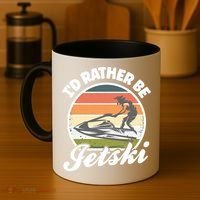 Id Rather Be Jetski Jet Skiing Fan Funny Jetski Cute Gift Coffee Mug thumb 4