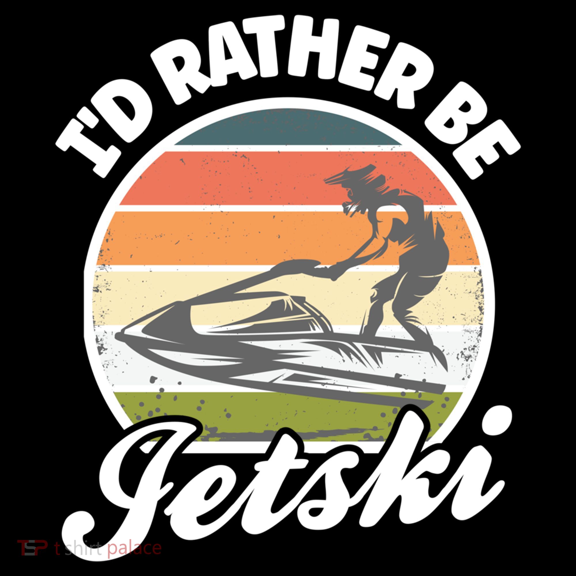 Id Rather Be Jetski Jet Skiing Fan Funny Jetski Cute Gift Women's Hoodie