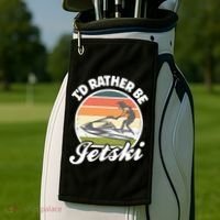 Id Rather Be Jetski Jet Skiing Fan Funny Jetski Cute Gift Golf Towel thumb 2