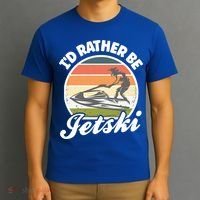 Id Rather Be Jetski Jet Skiing Fan Funny Jetski Cute Gift T-Shirt thumb 3